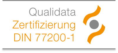 Qualidata Zertifizierung DIN 77200-1